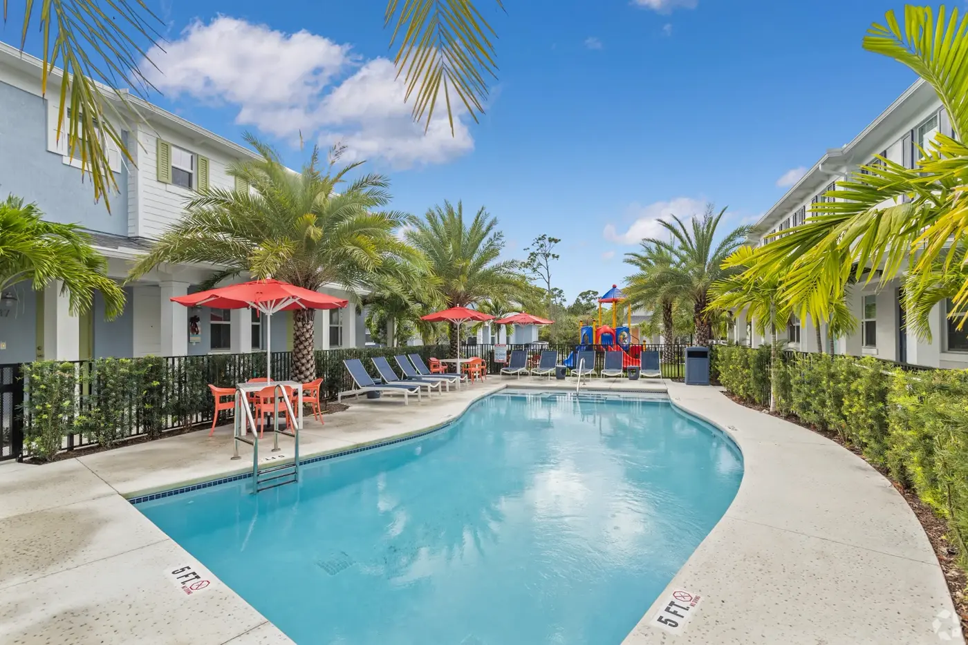 Heated pool and cabana